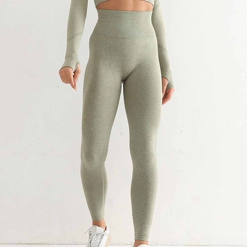 Green compression leggings